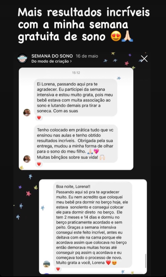 Print de mensagem de uma mãe sobre o resultado do desafio